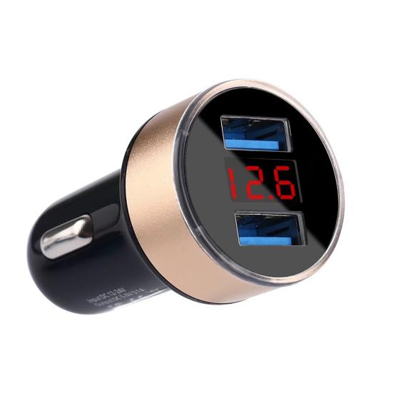 Универсальный светодиодный дисплей громкости, двойной USB-порт, 3,1 А, гнездо для автомобильного зарядного устройства для быстрой зарядки