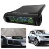 Solar LCD Car Digital Clock With Date Week Time Inner Temperature Display Solar Charging Car Clock