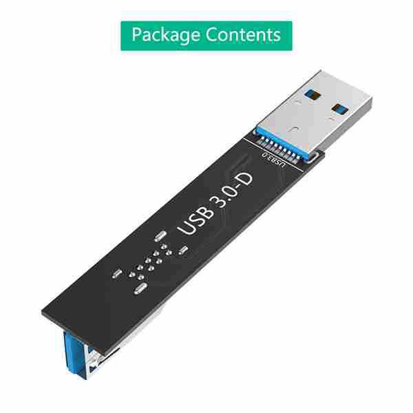 USB 3.0-D Черная Пластиковая Плата Расширения, 1 шт.