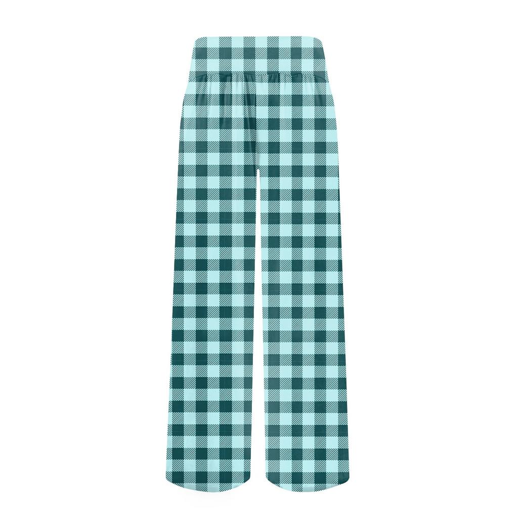 Женские повседневные модные брюки с клетчатым принтом Повседневные брюки