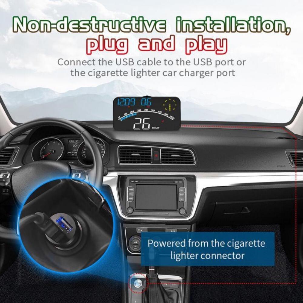 Новый цифровой спидометр, универсальный GPS, автомобильный HUD, проекционный дисплей, сигнализация о превышении скорости, миль в час
