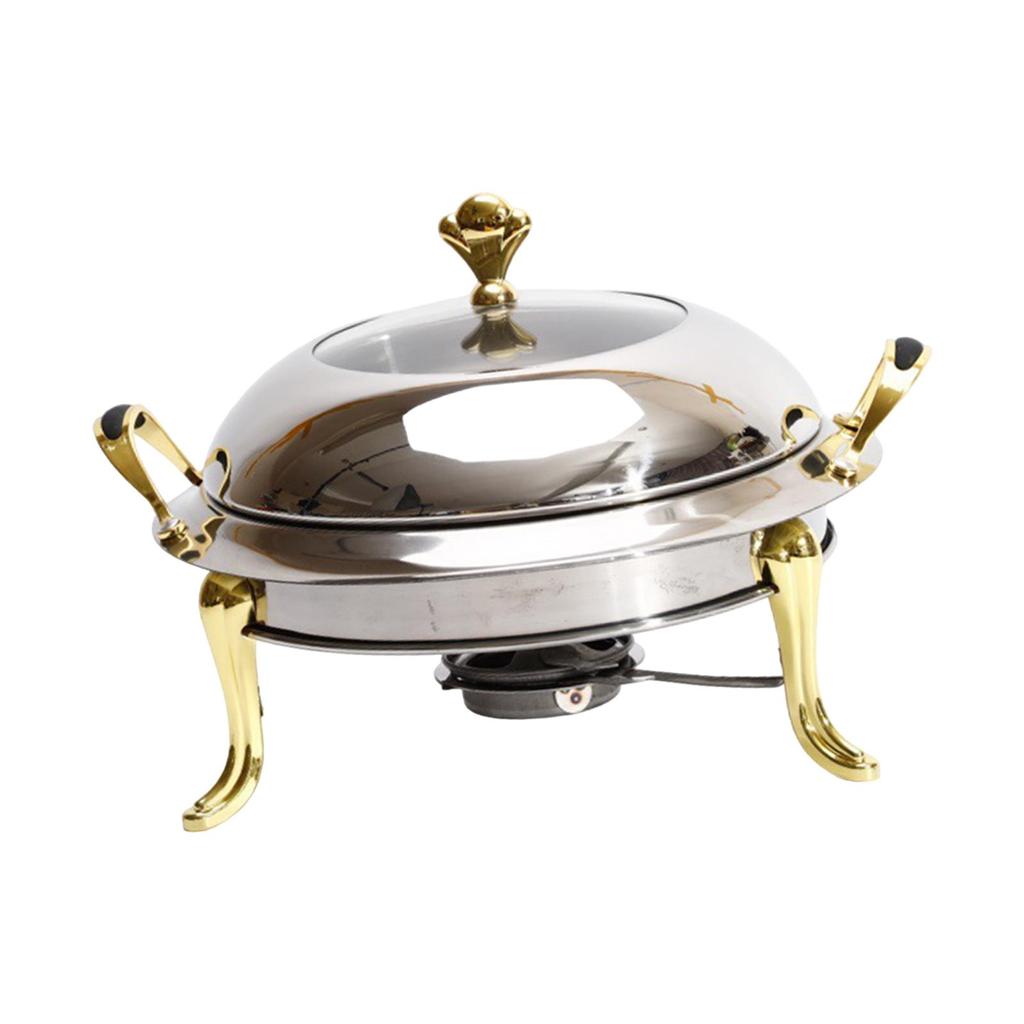 Food Warmer with Lid Kitchenware Anti Scald Shabu Shabu Pot Chafing Pot Soup Pot for Party Picnic Noodles, Egg Travel Restaurant