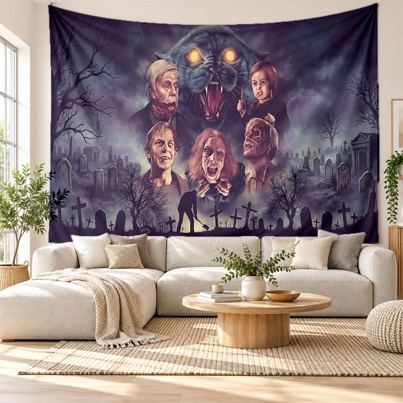 Pet Sematary Wall Tapestry Home Decor Hanging Cloth Art Background Tapestry for Bedroom