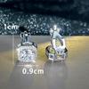 Simple Square CZ Clip Earrings for Women Girls Cute No Pierced Earrings Wedding Party Jewelry