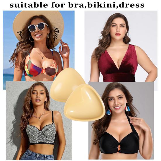 1 пара двусторонних клейких накладок на грудь, многоразовые, push-up, самоклеящиеся, для бикини, купальника, спортивного бюстгальтера