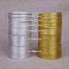 6-50mm Glitter Ribbons 25Yards Gold/Silver Metallic Organza Ribbon for Wedding Cake Gift Decoration DIY Crafts Supplies