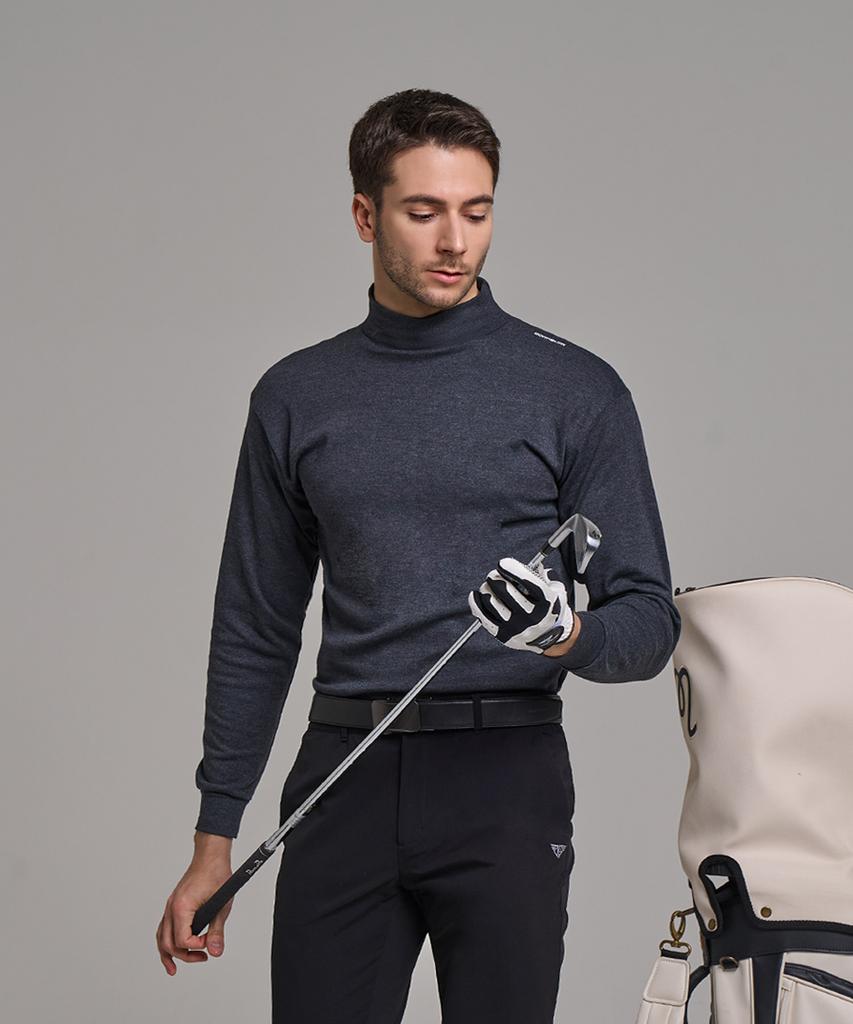 DOWNBLOW Men'S Sports Golf Wear Half-Neck Mock Turtleneck T-Shirt Dbc 6510M