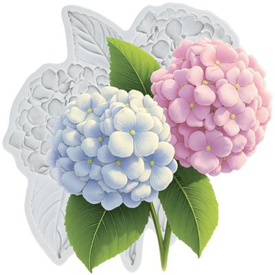 Силиконовые формы для цветов гортензии, форма для цветочной мастики, инструменты для украшения торта, топпер для кекса, шоколадные конфеты, поделки, гампаста, полимерная глина