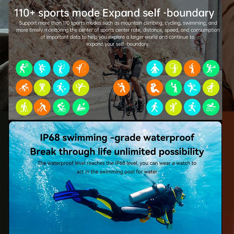 Прочные военные умные часы для мужчин для Xiaomi Android Ios Ftiness часы IP68 водонепроницаемые 1,85 дюйма Bluetooth звонки умные часы Новинка 2023 года