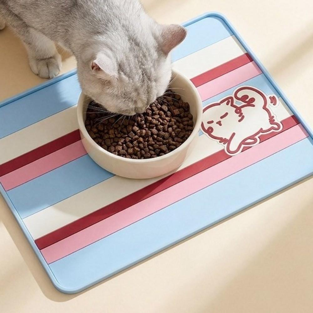 Anti-spill Pet Feeding Pad Non-slip Dog Food Bowl Mat Durable Pet Placemat Pet Dining Area
