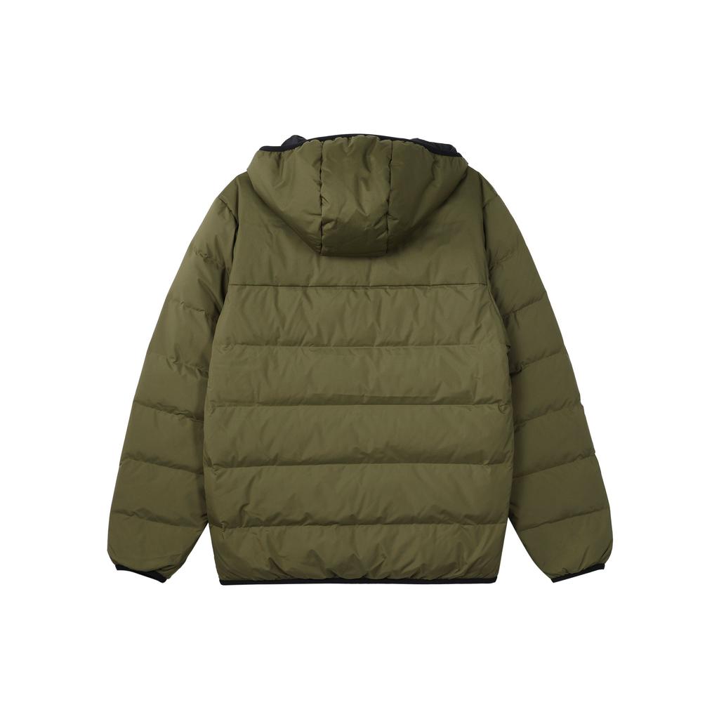 Adidas Пуховик на молнии с капюшоном и логотипом, верхняя одежда унисекс, зеленый HZ2593