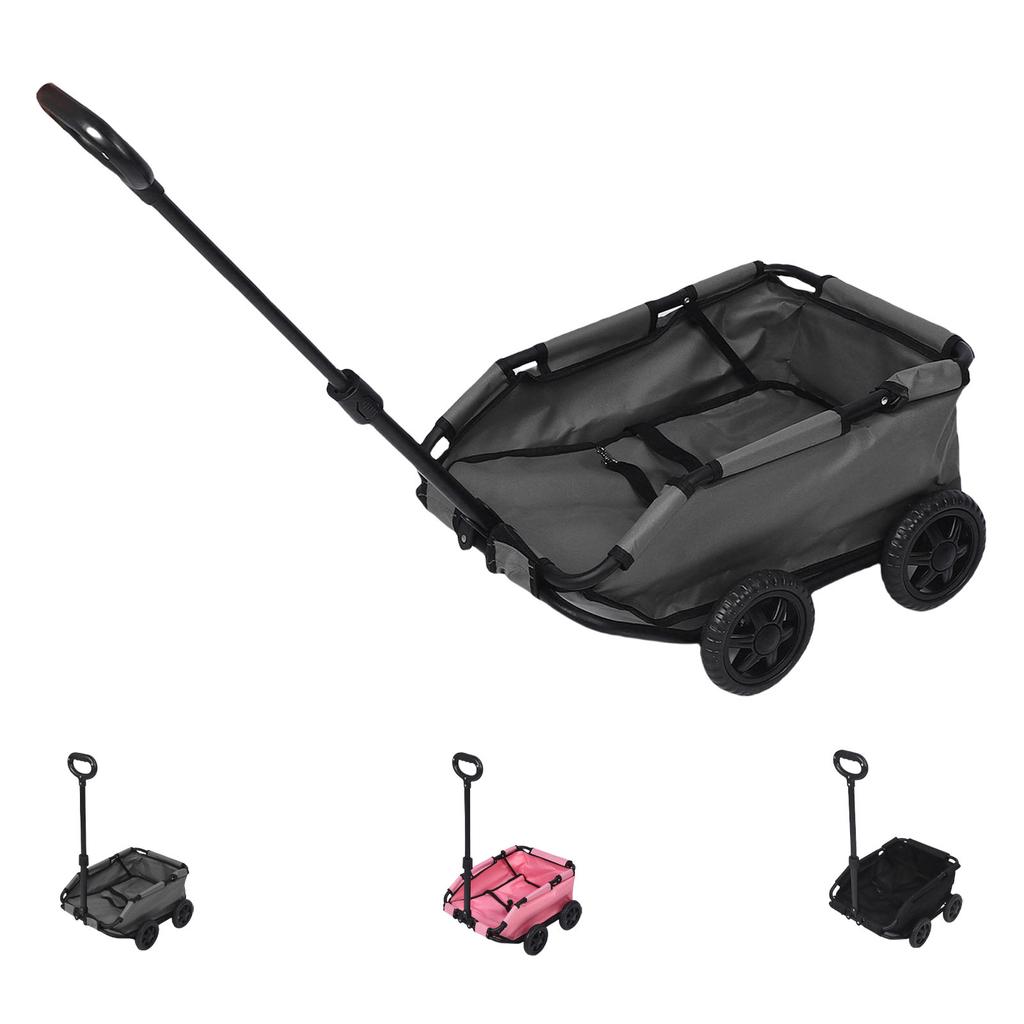 Коляска для домашних животных многофункциональная складная 4-колесная выдвижная тележка для домашних животных портативная для кемпинга на открытом воздухе путешествия