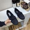 Women's Thick-Soled Furry Loafers, Autumn & Winter Lamb's Wool Bean Shoes, Plus Velvet Cotton, Sizes 41-43 Available
