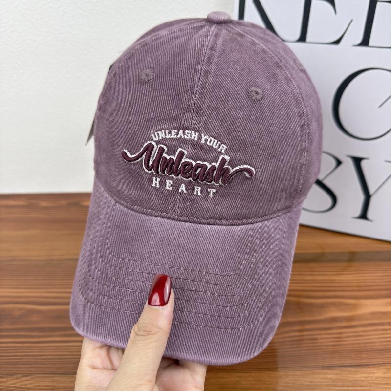 Letter Embroidery Autumn Baseball Cap For Men And Women, Wide Brim, Small Face, Big Head Circumference, Peaked Cap