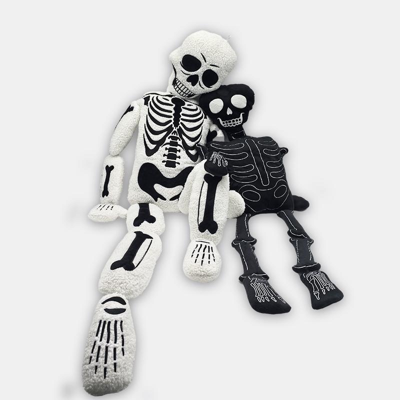 Funny Halloween Plush Toys Cute Skeleton Monster Ghost Skull Cartoon Horror Skull Fluffy Dolls Home Decoration Gifts
