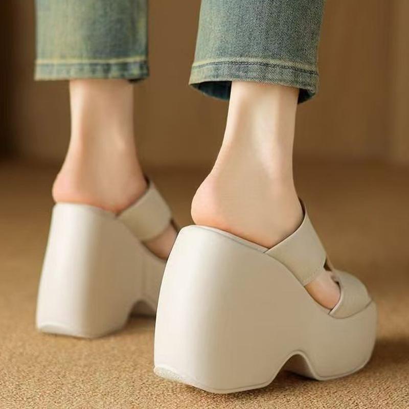Fashion Super-high Heels Women's Platform Slippers Designer Heeled Shoes Summer Fashion Wedges Pumps 2025 Trend New Sandalias De Mujer