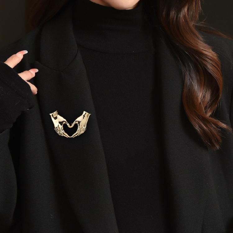 Уникальная Значок Мультяшный Рука Сердце Жест Брошь Модная Женская Брошь Стильный Значок Подходит для Подростков и Любителей Моды