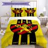 Sport Club Football Crest Printed Pattern Duvet Cover Set – includes 1 duvet cover and 2 matching pillowcases Bedroom decor Christmas gifts