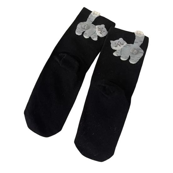 Cat Socks with Balls Funny Cat Ball Socks Stretchy Crew Socks Cute Casual Socks Christmas Birthday Gift for Cat Lovers