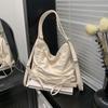 Trendy Bowknot Tote Bag In Beige Silver Pink And Black 2024 Fashionable Design