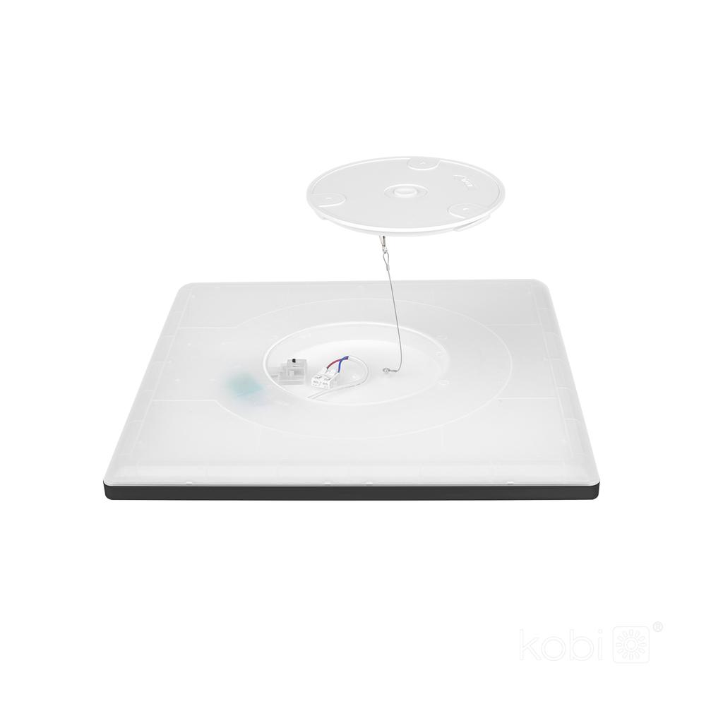 LED ceiling lamp 18W 3CCT IP54 black with motion sensor and remote control