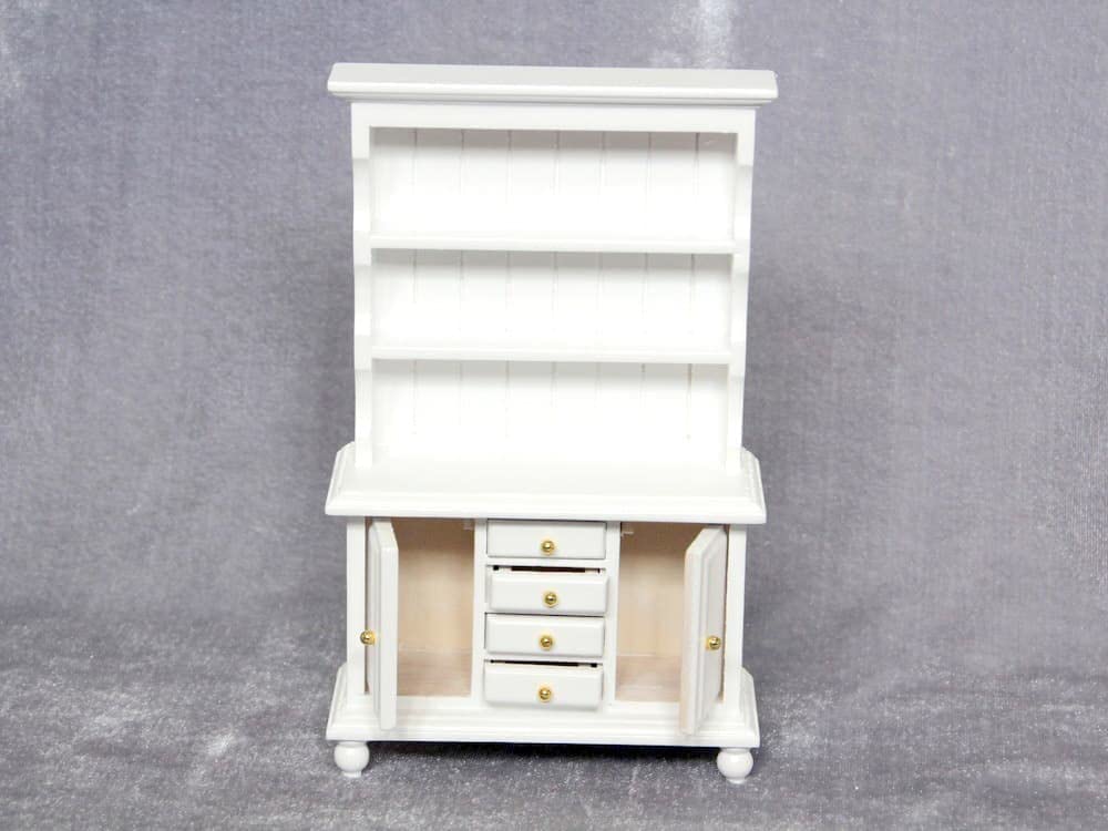 Moin Moin Miniature Furniture Dollhouse Shelf Width 9 X Height 16 X Depth 4cm White White Cupboard Wood Cupboard Dining Kitchen Doll Doll Retro