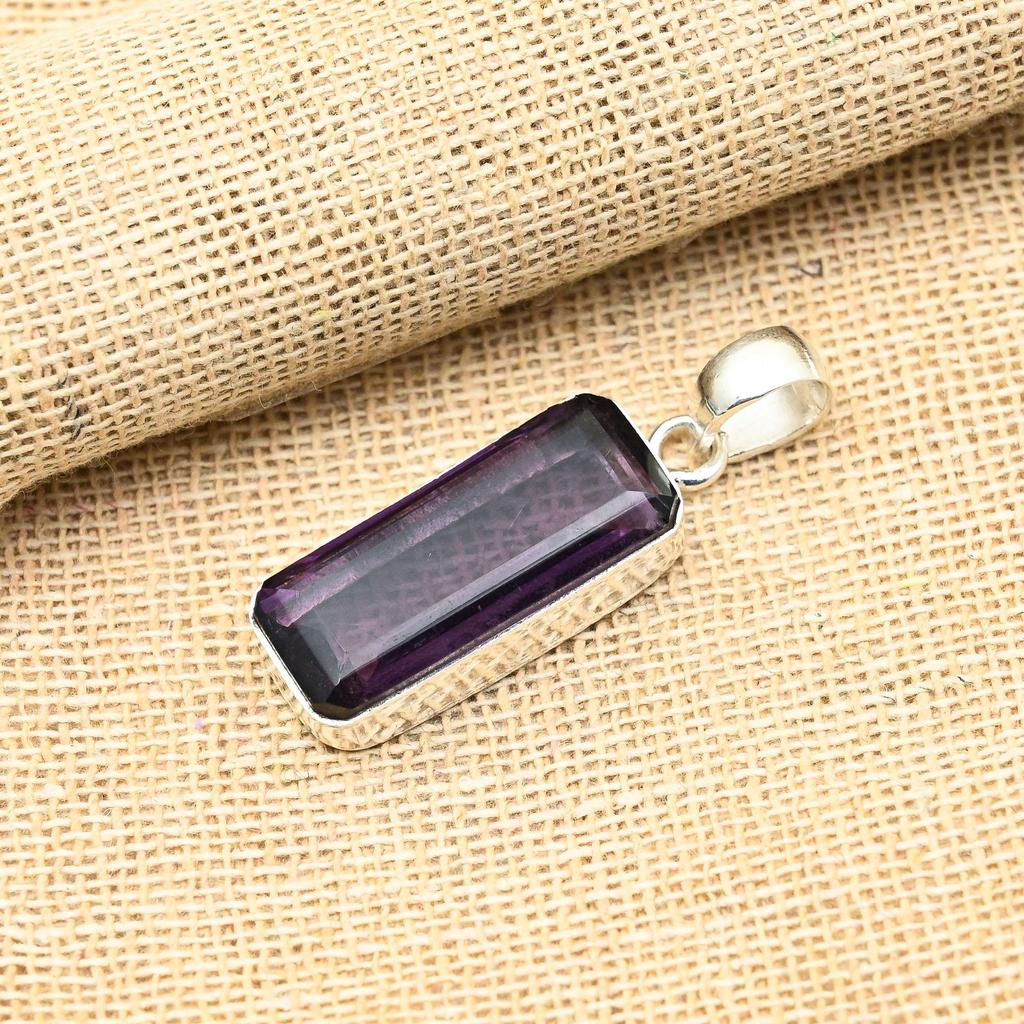 Замечательный драгоценный камень аметист ручной работы из стерлингового серебра 925 пробы, ювелирный кулон для свадебного подарка