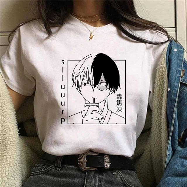 Манга Милый Моя Геройская Академия Аниме Футболка Женская Boku No Hero Academia Футболка Бакуго Химико Тога Футболки Аниме Деку Футболка