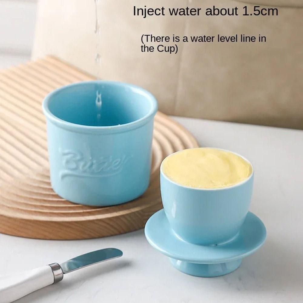 Glossy Finish Ceramic Butter Dish Handmade Butter Holder Easy To Clean Butter Bell Crock Home