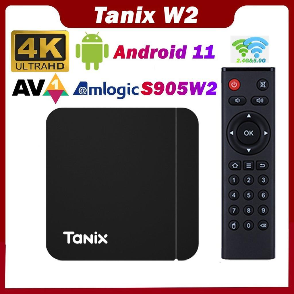 Tanix W2 TV BOX Amlogic S905W2 2G 16GB 2.4G 5G Dual Wifi BT 4K HDR Set Top Box Media Player Android 11 Smart Tvbox Better Than TX3 MINI