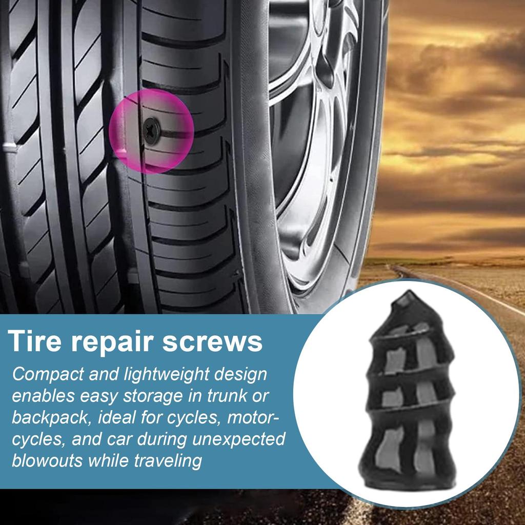 Комплект самонарезающих винтов для ремонта шин, самообслуживание, винты для ремонта проколов автомобильных колес, с отверткой, заглушки для колес, инструмент для проколов, шипы для автомобиля