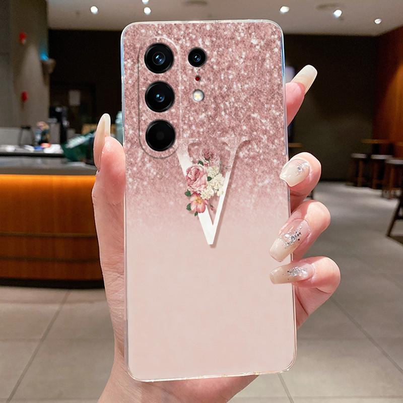 Защитный чехол от царапин для Tecno Camon 50 Pro 4G, прозрачный мягкий ТПУ, модный, с lucky-буквой и цветами, для пары