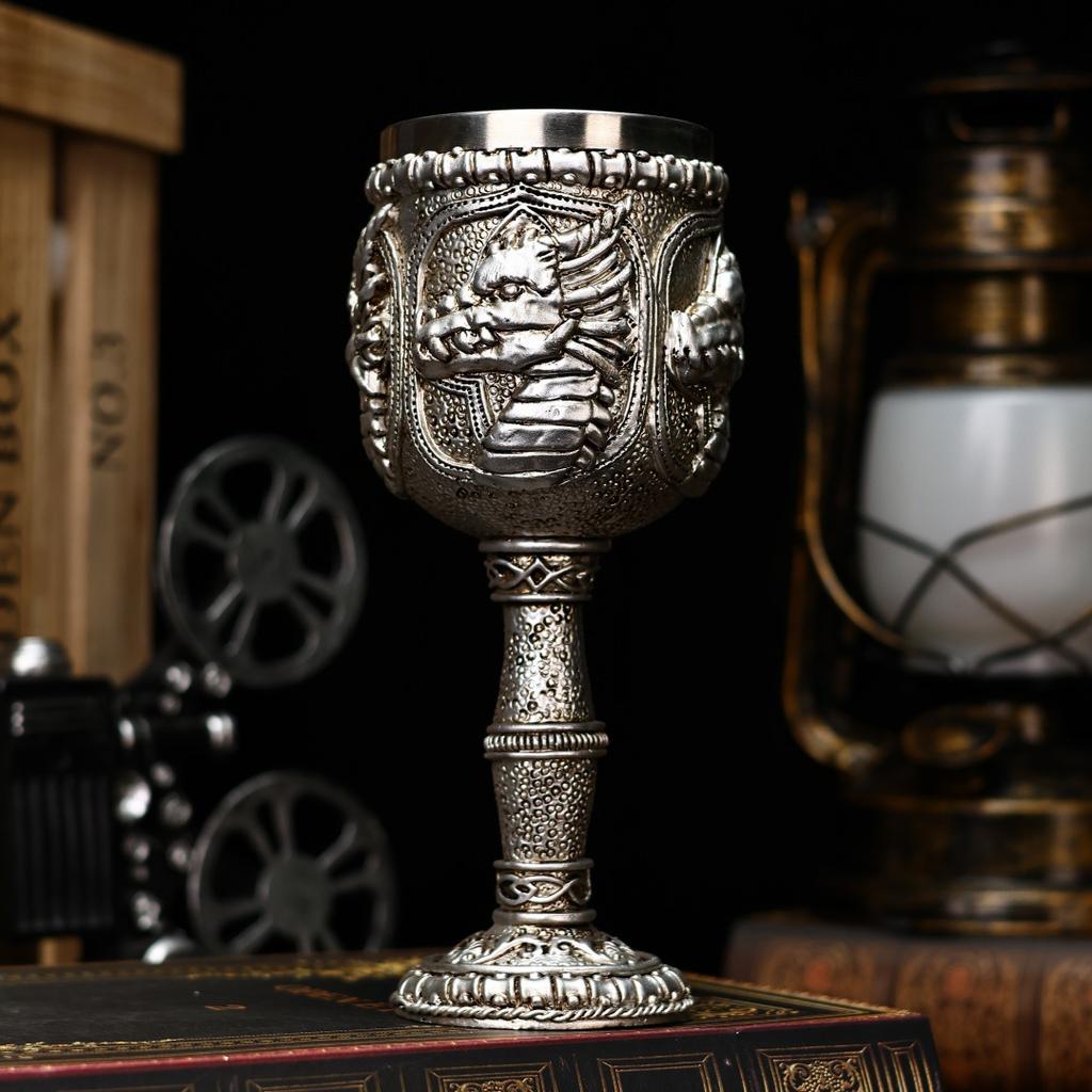 New Ancient Dragon Fossil Red Wine Glass Faucet Stainless Steel Cocktail Cup Creative Gifts Creative Gifts