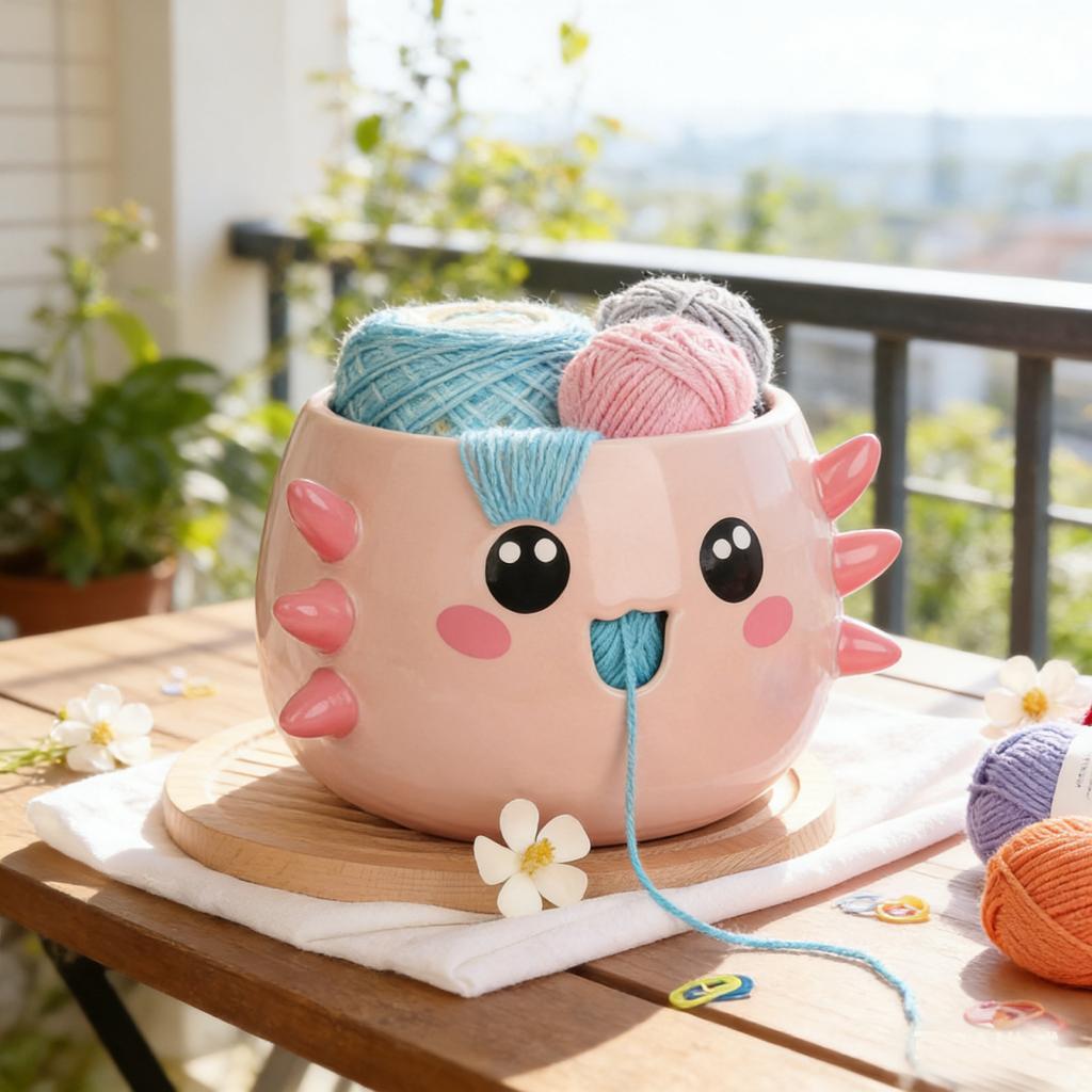 Вязаная шерстяная миска, идеальный подарок для мам и любителей вязания, с и не запутанной пряжей