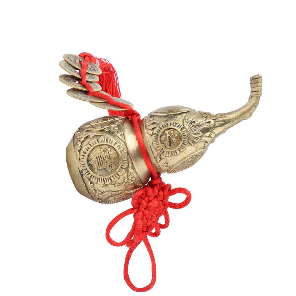 Pure Brass Wu Lou Cucurbit Gourd Home Decoration Symbol of Luck and Treasure