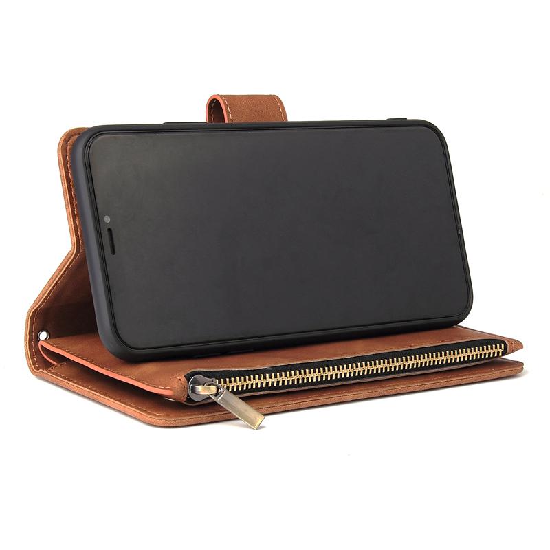 Бизнес Ретро 6 слотов для карт флип-бумажник из искусственной кожи карманный чехол для телефона для iPhone Samsung Huawei