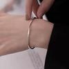 925 Sterling Silver Möbius Loop Bangle - Youthful, Niche Design Women's Bracelet
