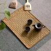 Natural Woven Rattan Indoor Placemats Rectangular Tablecloths Durable Table Mats  Kitchenware