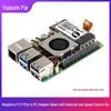 Адаптер PCIe на M.2 для Raspberry Pi 5 с радиатором и вентилятором для NVMe накопителей
