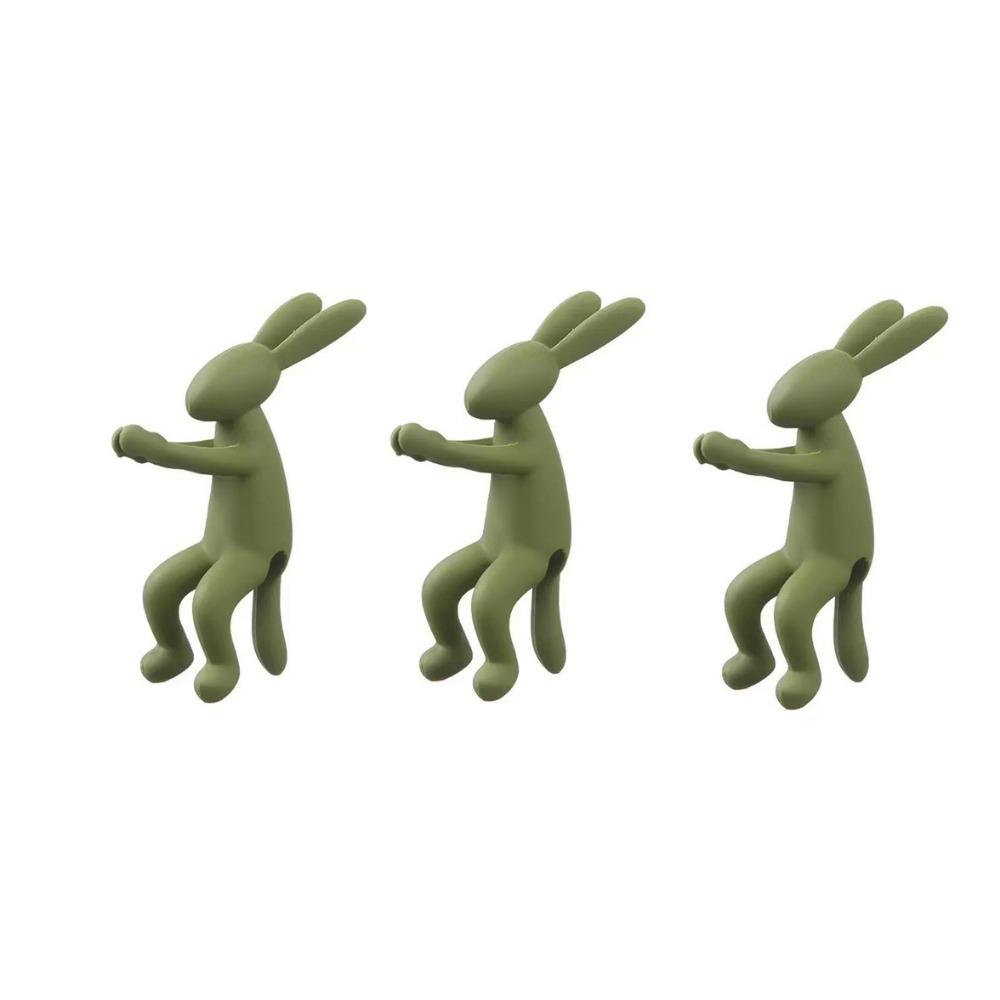 3PCS Decorative Rabbit Shaped Plant Stem Support Plastic Hydroponic Stabilizer Sprouts