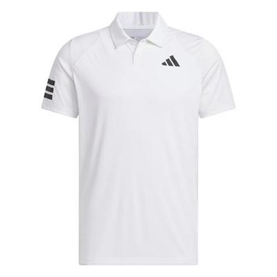 Мужская футболка-поло Tennis 3 полосы Белый/Черный KA8332
