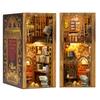 CuteBee-Book Nook Kit Dollhouse DIY Wooden Eternal Bookstore Eternal Bookstore Dollhouse Kit Bookshelf Decoration Miniature House DIY Craft Handmade