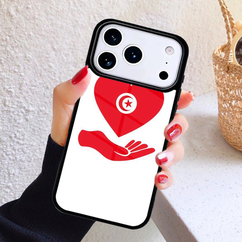 Чехол для телефона с символами звезды флага Туниса для iPhone 17 Air 16 15 14 13 12 11 Pro Max Plus