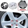 2026 Hot Car Sticker 4pcs 60mm Wheel Center Cap Logo Hub Cover Badge Emblem For Peugeot 2008 3008 307 308 206 207 208 407 508 50