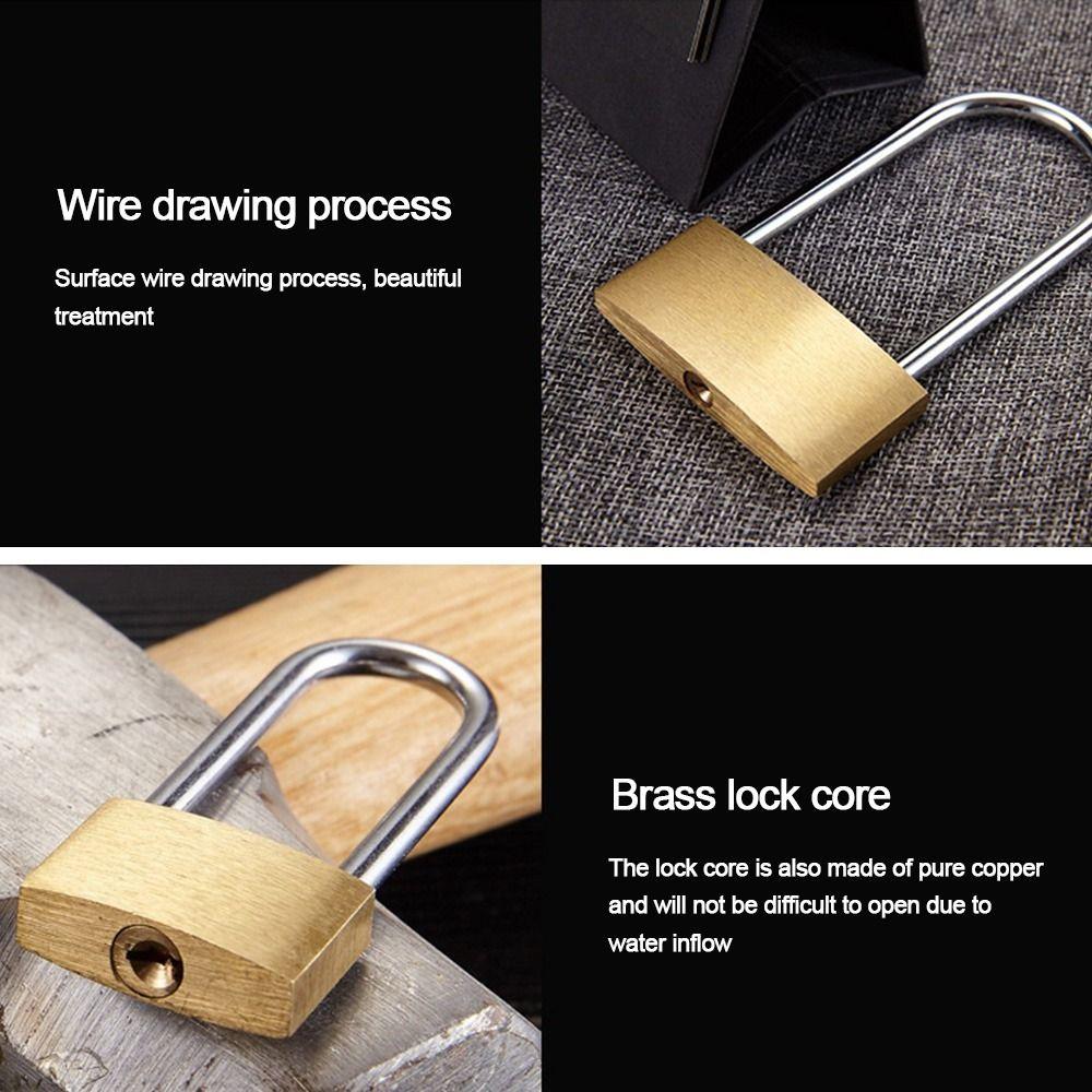 Small Copper Padlock Hardware Luggage Case Padlock Mini Copper Lock  Locker Case Supply