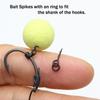 20PCS Metal Bait Spikes Carp Fishing Accessorie Bait Sting Boilies Pin with Ring Corn Ronnie Hair Rig Carp Feeder Tackle