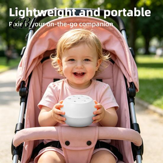 Customizable Sound Effect Player White Noise Sleep Machine, Portable Baby Night Light with 20 Soothing Ambient Machine Sounds, Timer Auto Off