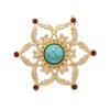 Vintage National Style Flower Brooch for Unisex Badge Pin Jewelry Party Office Gifts