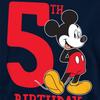 Disney Childrens/Kids Mickey Mouse Shirt 5th Birthday Hoodie