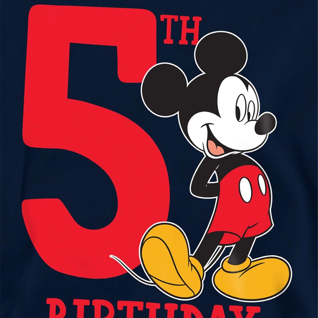 Disney Childrens/Kids Mickey Mouse Shirt 5th Birthday Hoodie